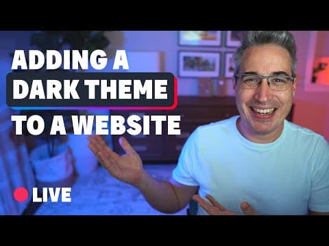 Creating a dark theme for a website live