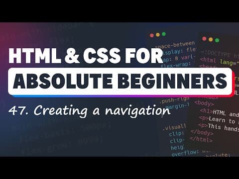 HTML & CSS for Absolute Beginners: A simple navigation