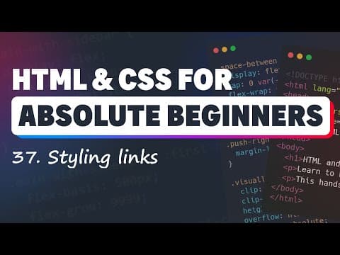 HTML & CSS for Absolute Beginners: Styling links with pseudo-classes