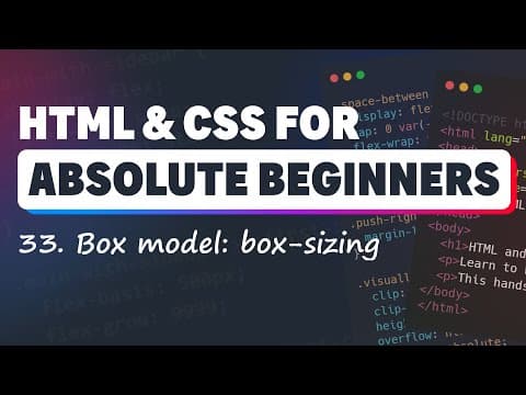 HTML & CSS for Absolute Beginners: box-sizing