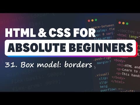 HTML & CSS for Absolute Beginners: Box model - Borders