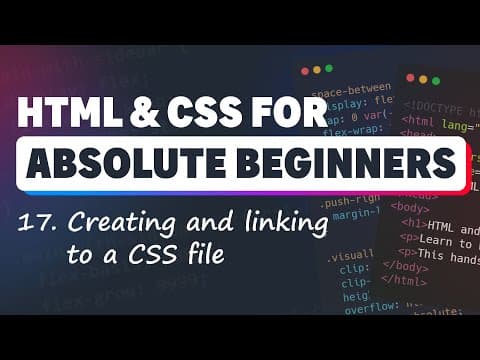 HTML & CSS for Absolute Beginners: Creating and linking to a CSS file